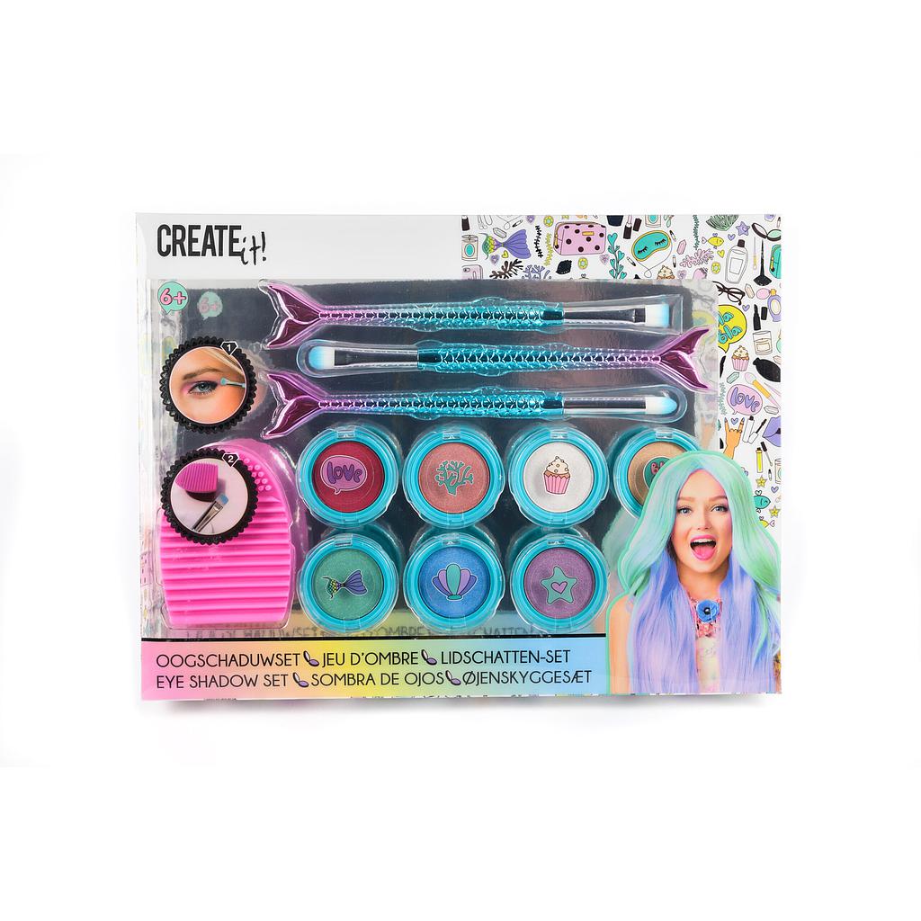Set ombretti con pennelli sirena