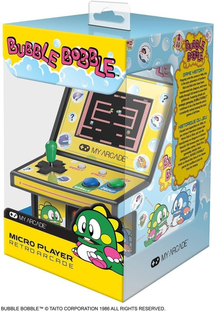Bobble Bobble micro player 6.75&quot; Mini cabinato Retro