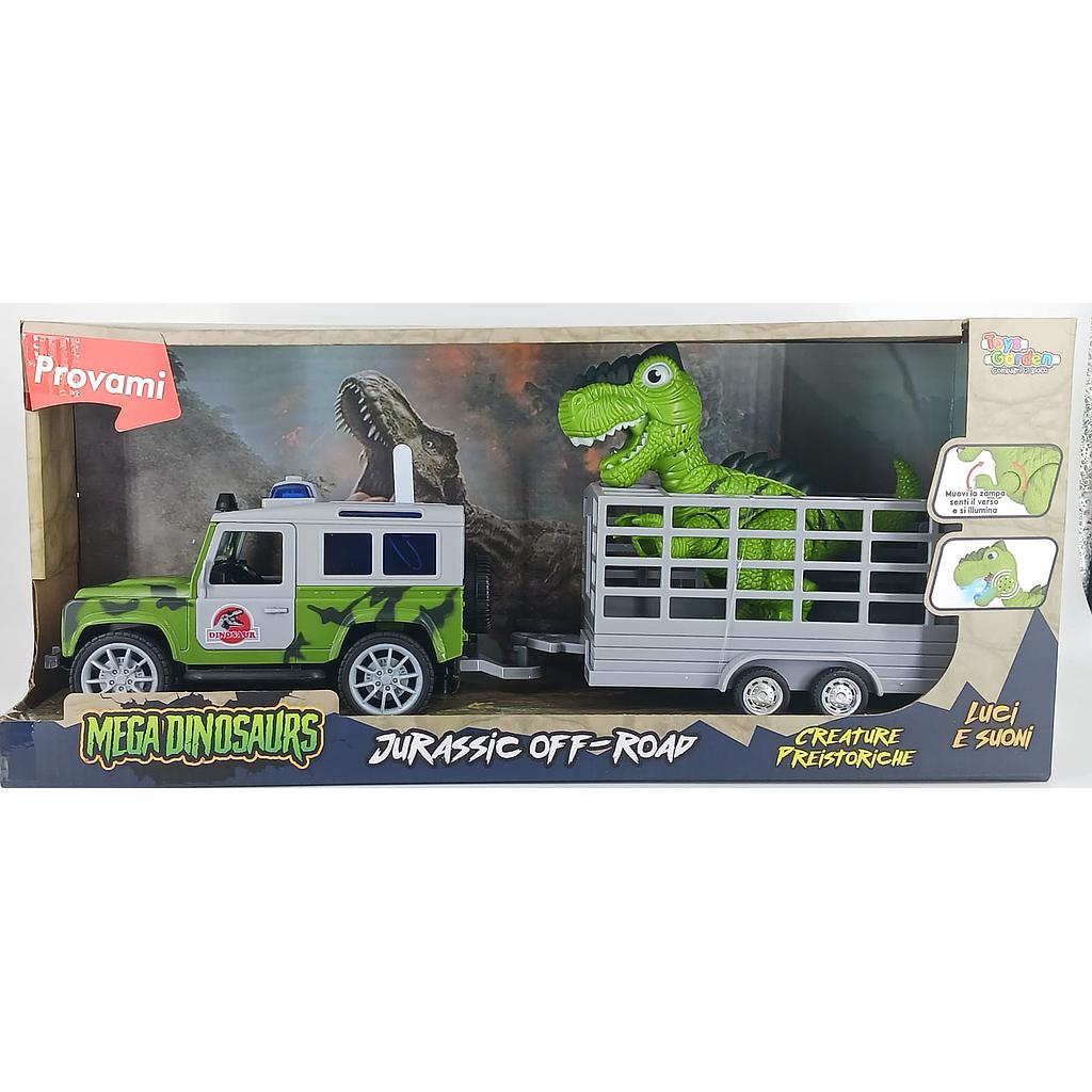 Mega dinosaurs auto con gabbia