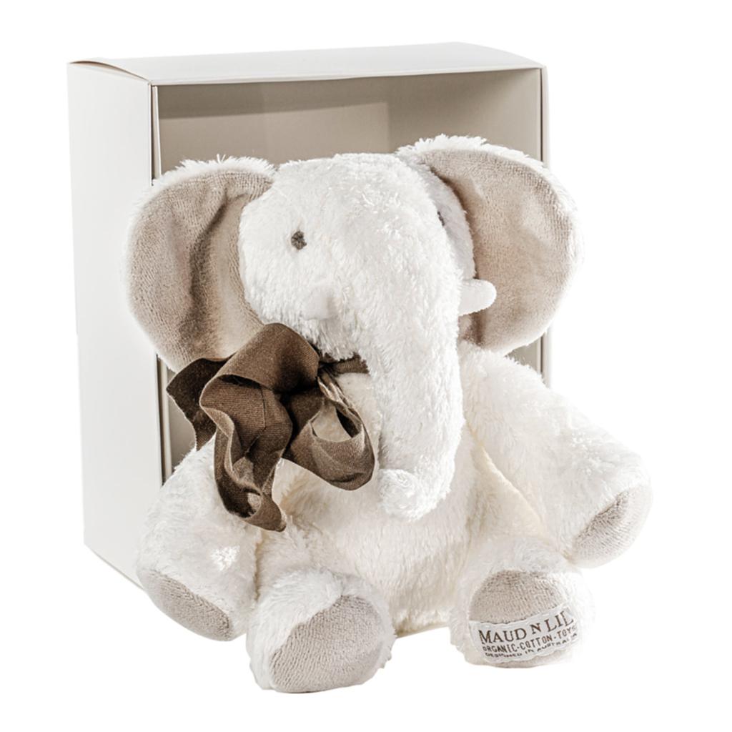 Elefantino Nellie bianco con scatola