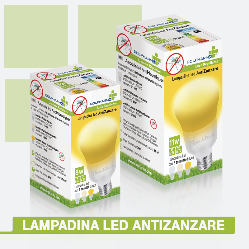 Lampadina LED Antizanzare 8W