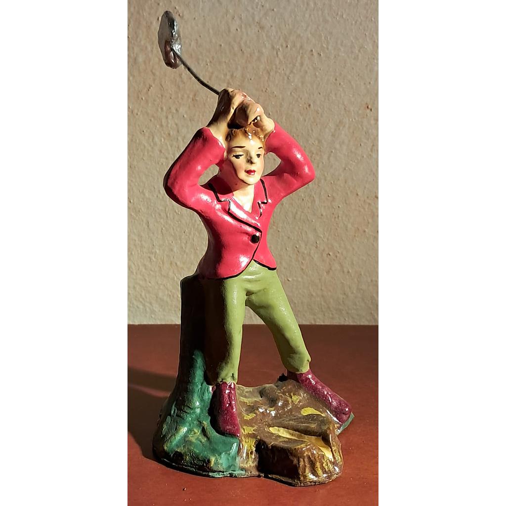 Taglialegna statuina in gesso 10cm
