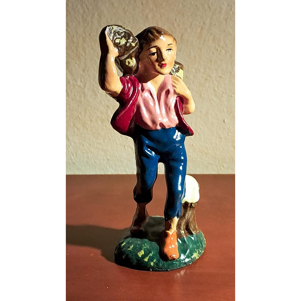 Boscaiolo statuina in gesso 10cm