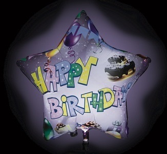 Pallone con luce LED Gigaloon 24&quot; - 62 cm Happy Birthday
