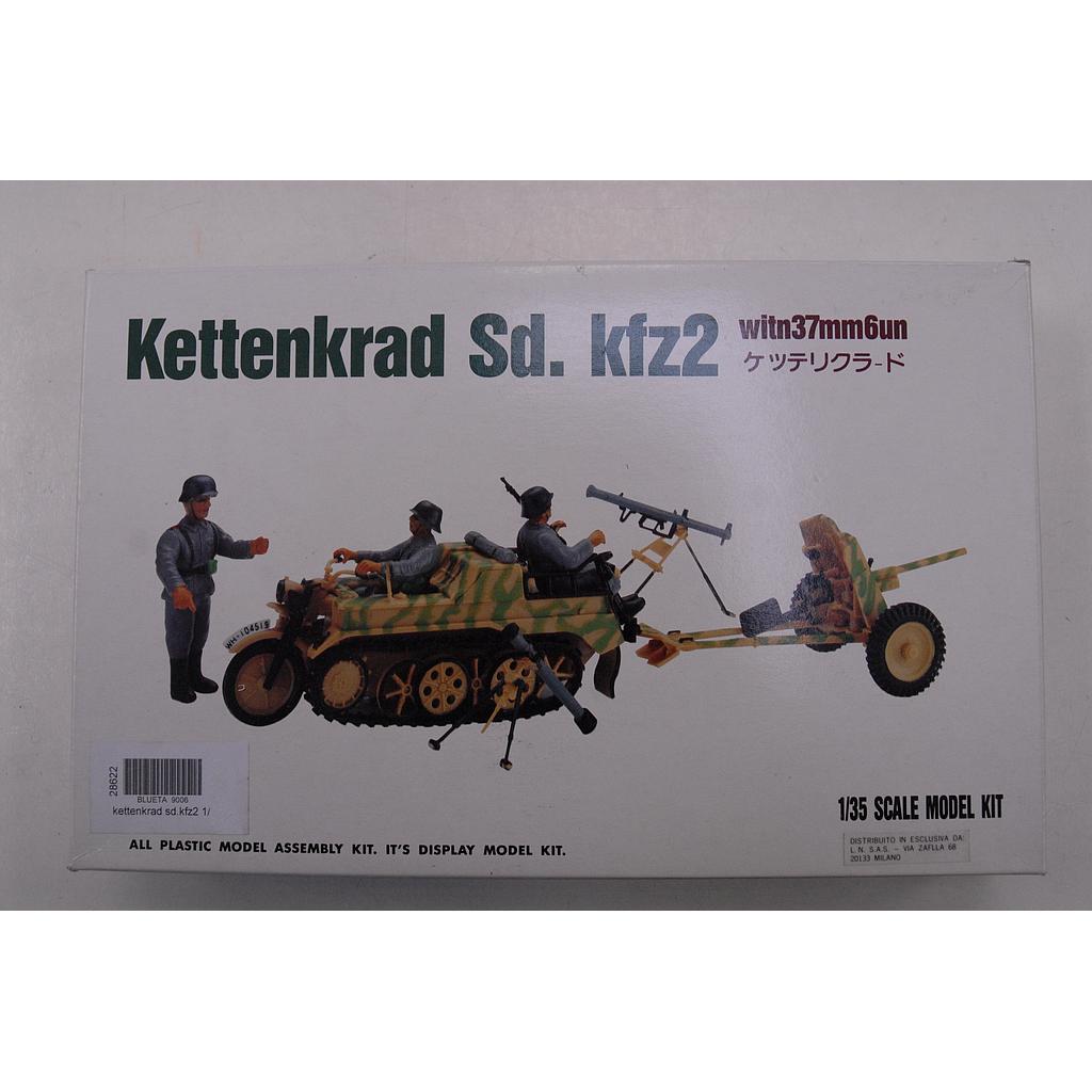 Moto cingolato kettenkrad sd.kfz2 con witn37mm6un