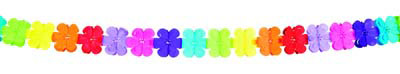 Festone carta Flower Power, 4 mt