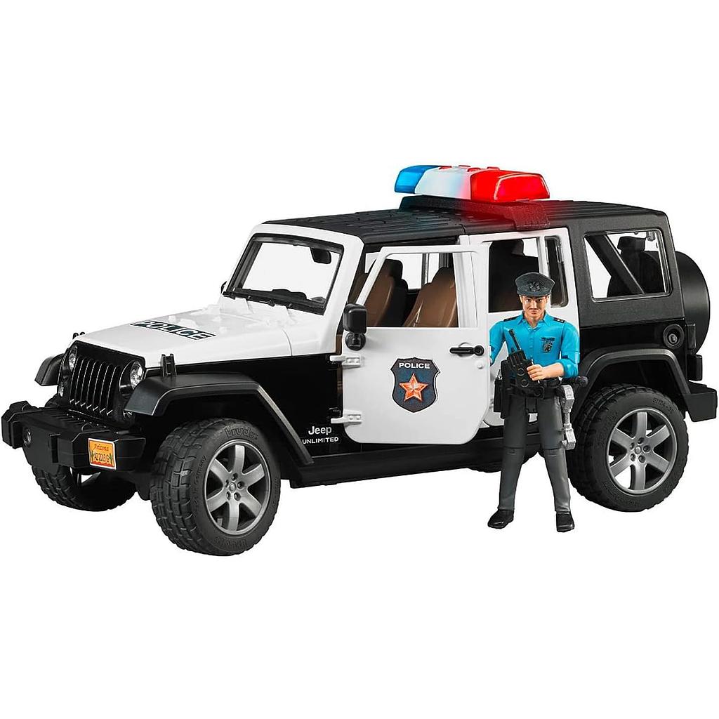 jeep wrangler police con poliziotto