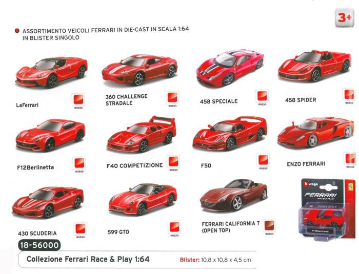ferrari assortite 1/64