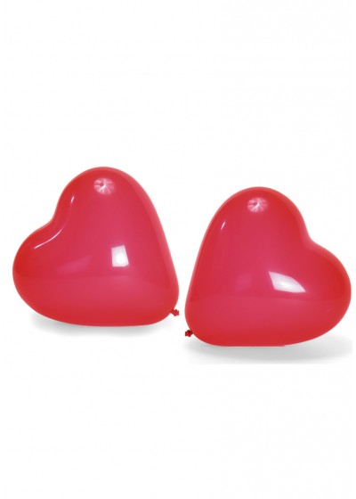 12 palloncini cuore rossi