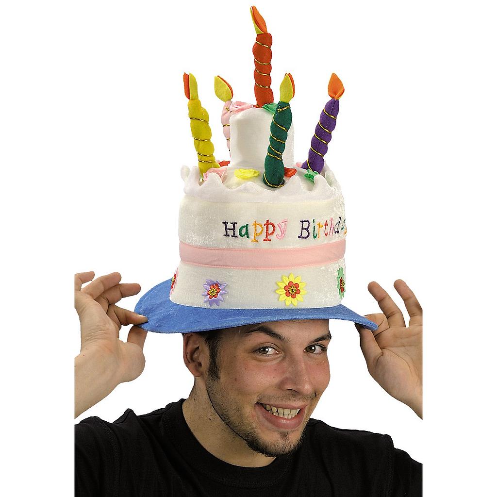 cappello torta compleanno in velluto