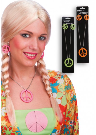 set peace and love - collana orecchini