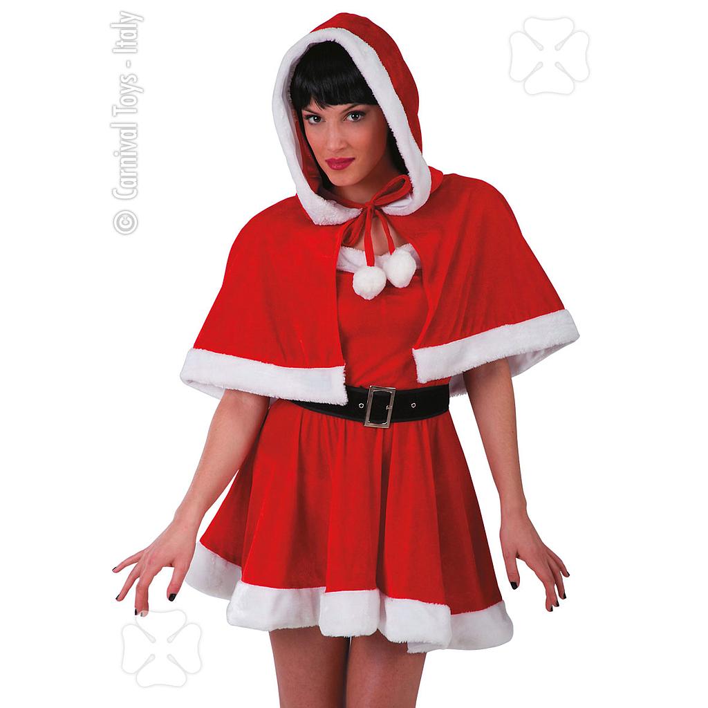 mantellina con cappuccio natale donna in velluto