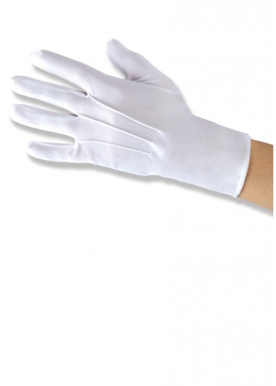 guanti bianchi in cotone cm22