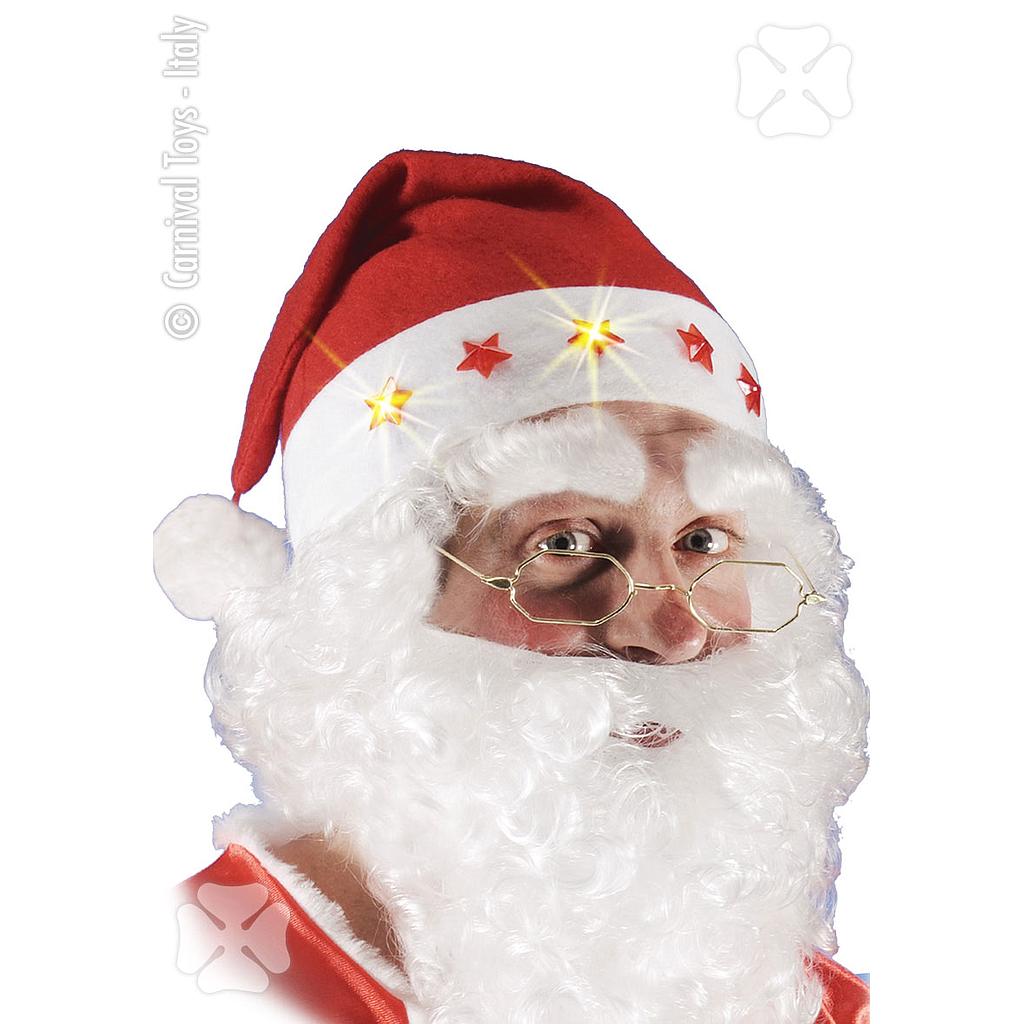 cappello babbo natale con luci