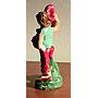 Uomo con oca statuina in gesso 10cm