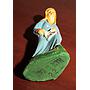 Lavandaia statuina in gesso 10cm