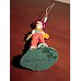 Pescatore statuina in gesso 10cm
