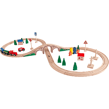 pista trenino in legno 40pz