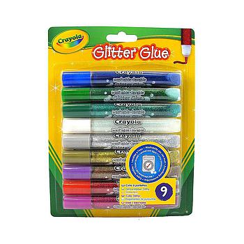 9 penne colle glitterate