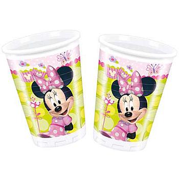 Bicchiere plastica 200 cc Minnie Bow-tique 8 pz