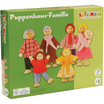 Famiglia casa delle bambole con 7 personaggi