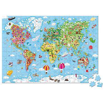mappa del mondo puzzle gigante