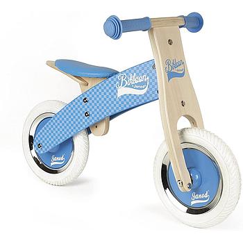 bikloon bici senza pedali azzurra in legno