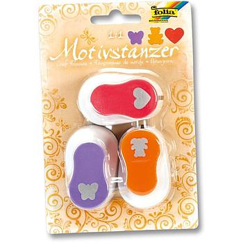 set tre punzoni per cartoncino