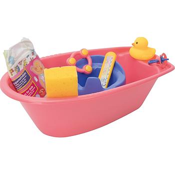 vaschetta bagno per bambola con accessori