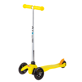 mini micro monopattino giallo