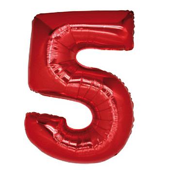 palloncino n.5 rosso 102cm mylar