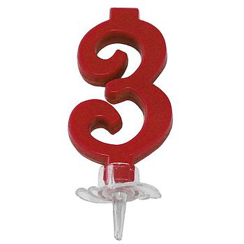 candela n.3 rosso 7cm
