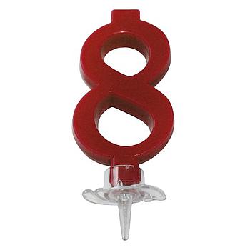 candela n.8 rosso 7cm