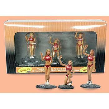 3 ragazze box 1/32 in metallo dipinte