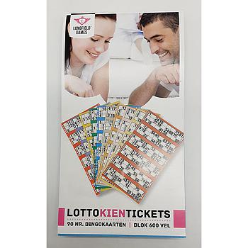blocchetto 600 cartelle ticket tombola bingo  1-90