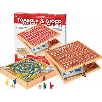 Tombola e gioco dell'oca in legno