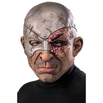Maschera uomo con calotta effetto metallo in lattice