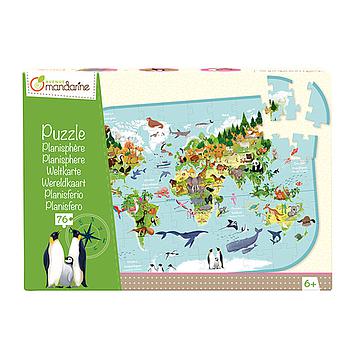 Puzzle planisfero 76pz