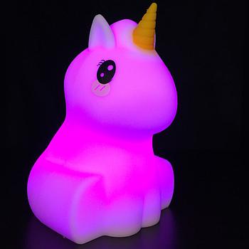 Lampada unicorno in silicone cambia colore  