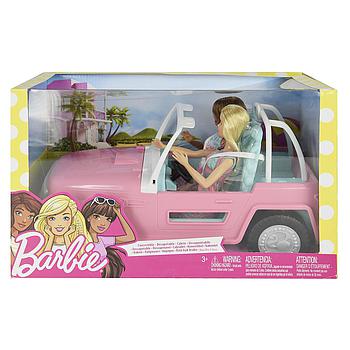 Jeep con due barbie