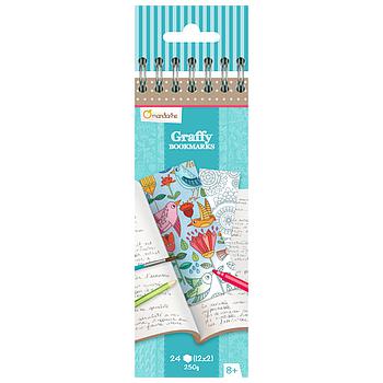 blocchetto segnalibri Fiori Graffy da colorare 