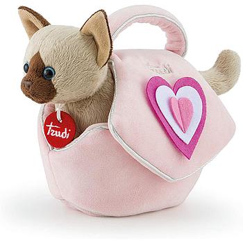 Gattino borsetta rosa cuori