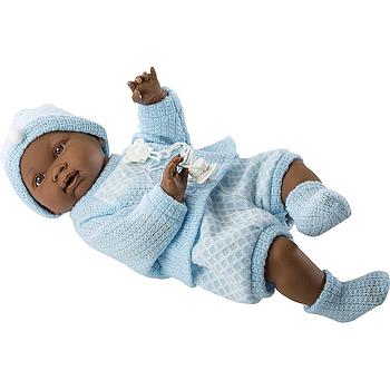 Bambola newborn Nene azzurra di colore