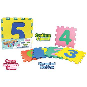 Tappeto puzzle con numeri 5 pz