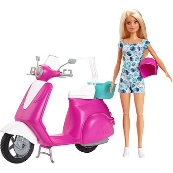 barbie con moto scooter