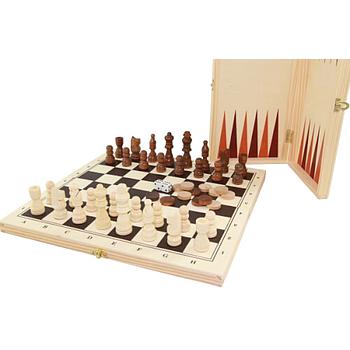 scacchi dama backgammon in legno