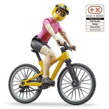 Mountain bike bworld con ciclista