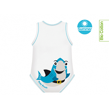 Squalo body 0-36m bio cotton summer beach