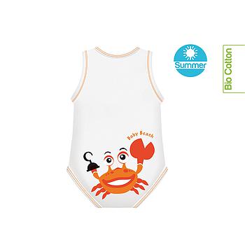 Granchio body 0-36m bio cotton summer beach