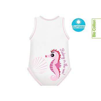 cavalluccio marino  body  0-36m bio cotton summer sealife